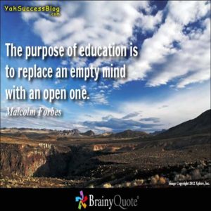 The purpose of education is to replace an empty mind with an open one. Unlocking Minds